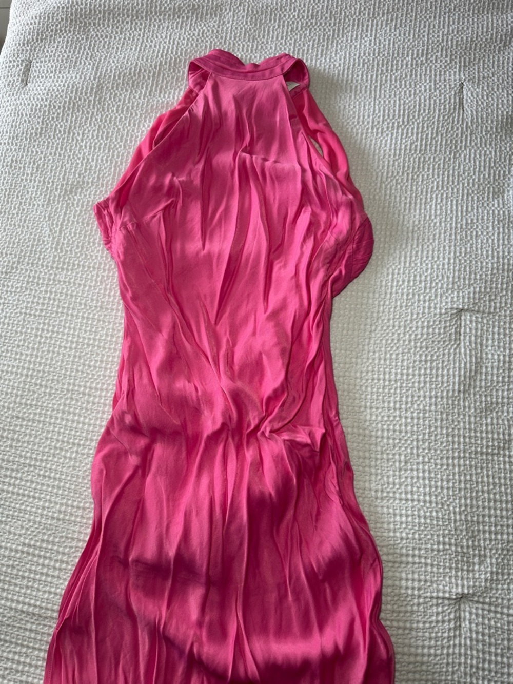 Bright Pink Halter Maxi Dress